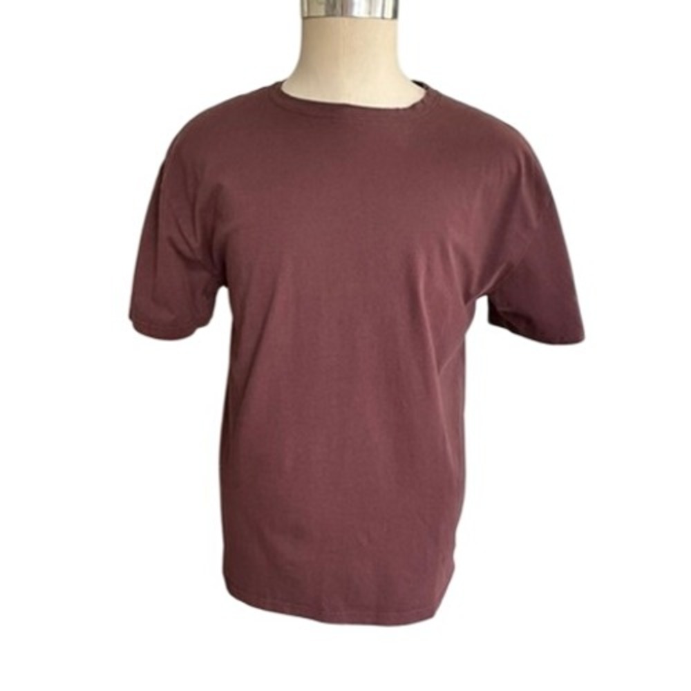 Zimmerli x SWISS First Class Mens Burgundy Short Sleeve Crewneck T-Shirt Size M